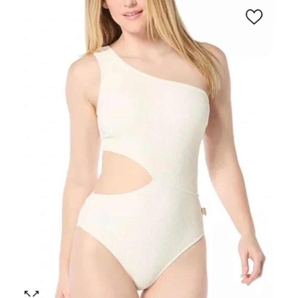 NWT MICHAEL Michael Kors Women’s One Piece Cut Out Swimsuit White